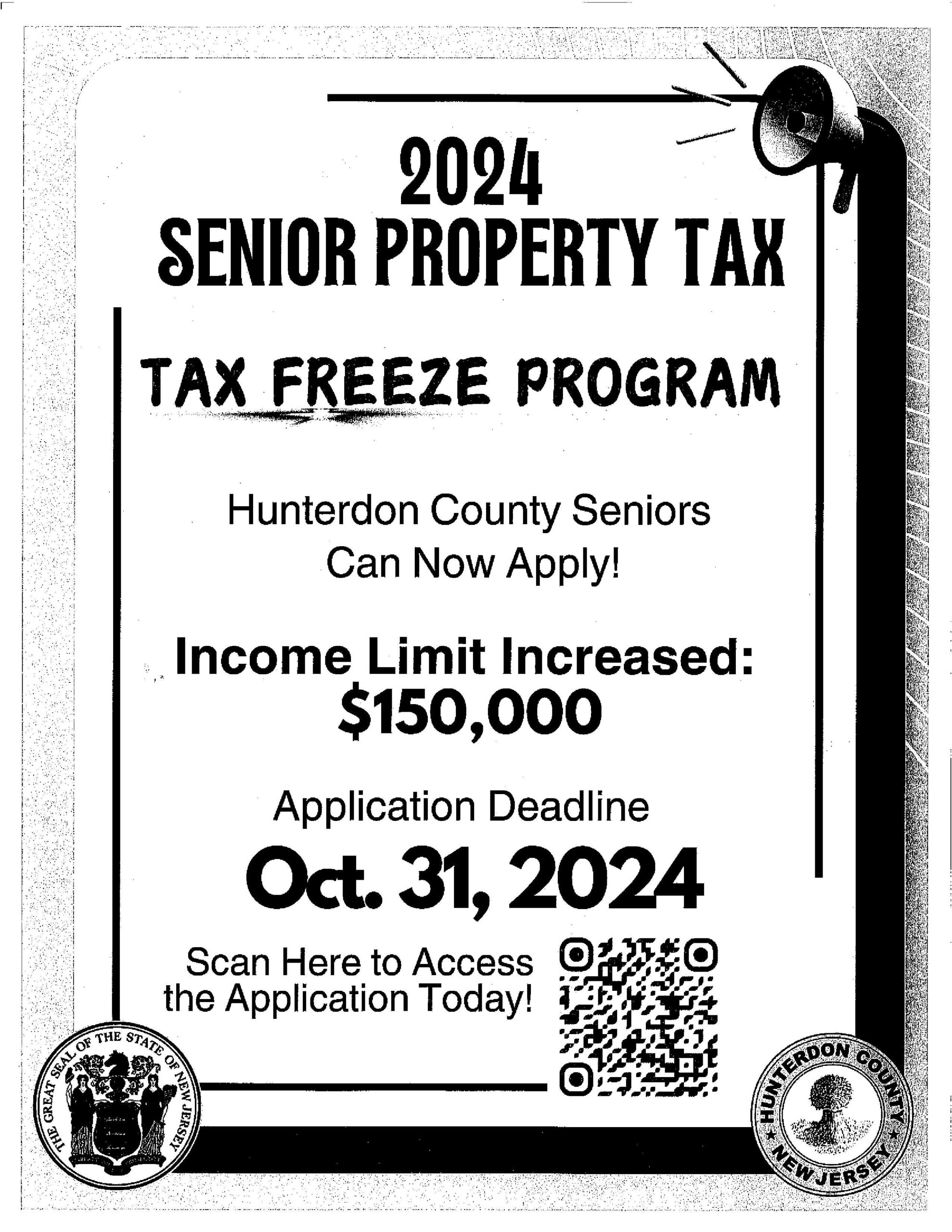 Information on the NJ Senior Freeze Program - Califon, New Jersey